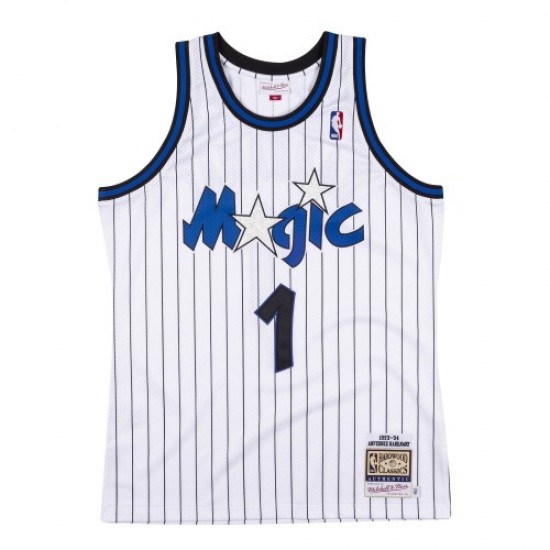 Men's Orlando Magic Anfernee Hardaway #1 Throwback Mitchell & Ness White 93-94 Hardwood Classics Jersey