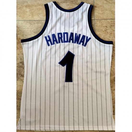 Men's Orlando Magic Anfernee Hardaway #1 Throwback Mitchell & Ness White 93-94 Hardwood Classics Jersey