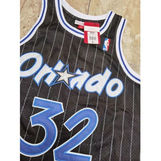 Men's Orlando Magic Shaquille O'Neal #32 Throwback Mitchell & Ness Black 94-95 Hardwood Classics Jersey