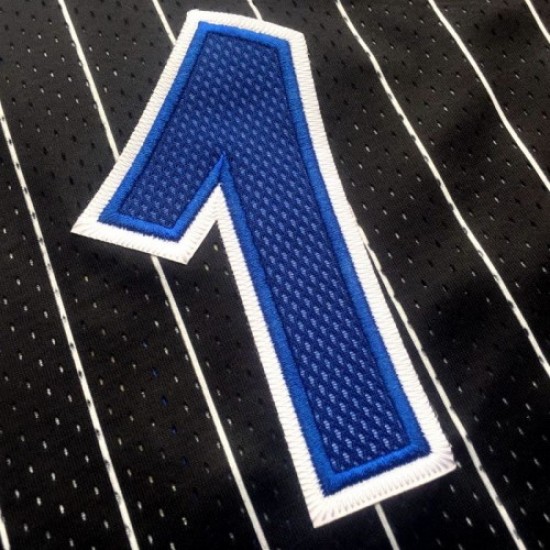 Men's Orlando Magic Anfernee Hardaway #1 Throwback Mitchell & Ness Black 94-95 Hardwood Classics Jersey