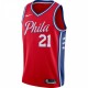 Joel Embiid Philadelphia 76ers Nike Finished Swingman Jersey Red - Statement Edition