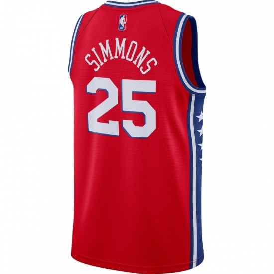 Ben Simmons Philadelphia 76ers Jordan Brand 2020/21 Swingman Jersey - Statement Edition - Red