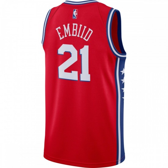 Joel Embiid Philadelphia 76ers Jordan Brand 2020/21 Swingman Jersey - Statement Edition - Red