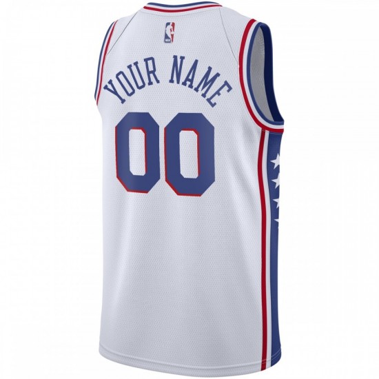 Philadelphia 76ers Nike 2020/21 Swingman Custom Jersey - Association Edition - White