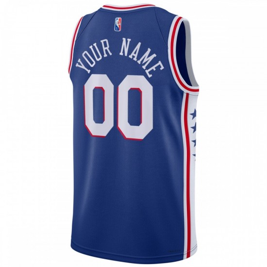 Philadelphia 76ers Nike 2021/22 Diamond Swingman Custom Jersey - Icon Edition - Royal