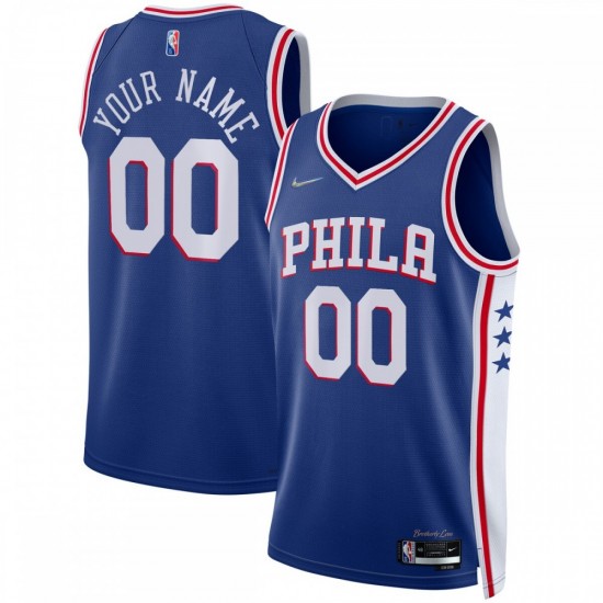 Philadelphia 76ers Nike 2021/22 Diamond Swingman Custom Jersey - Icon Edition - Royal