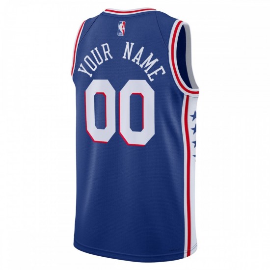 Philadelphia 76ers Nike Unisex 2022/23 Swingman Custom Jersey Royal - Icon Edition