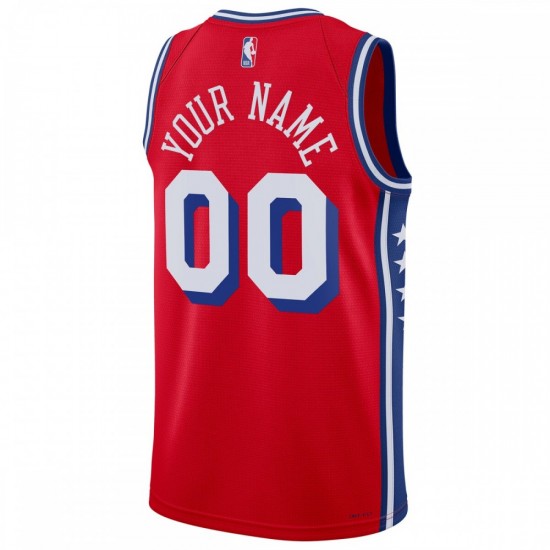 Philadelphia 76ers Jordan Brand Unisex 2022/23 Swingman Custom Jersey - Statement Edition - Red