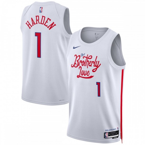 James Harden Philadelphia 76ers Nike Unisex 2022/23 Swingman Jersey - City Edition - White