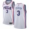 Men's Philadelphia 76ers Allen Iverson #3 Nike White Swingman Jersey - Association Edition