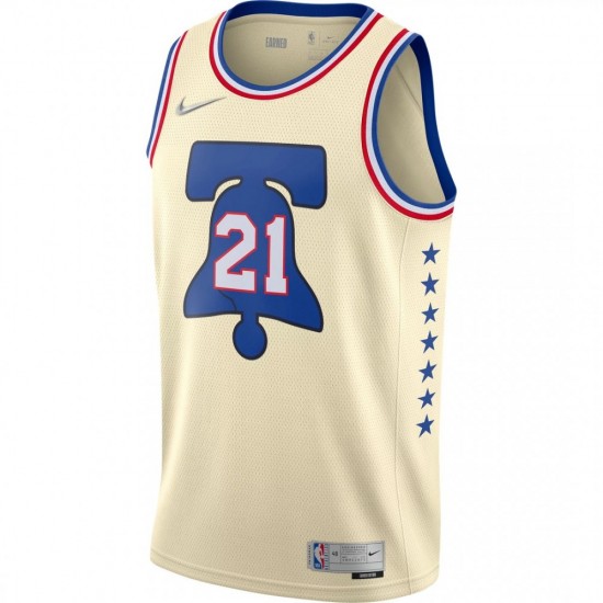 Men's Philadelphia 76ers Joel Embiid #21 Nike 2021 Swingman Jersey - Earned Edition