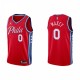 Men's Philadelphia 76ers Tyrese Maxey #0 Jordan Red Swingman NBA Jersey - Icon Edition