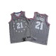 Men's Philadelphia 76ers Joel Embiid #21 Gray Swingman Jersey - City Edition