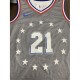 Men's Philadelphia 76ers Joel Embiid #21 Gray Swingman Jersey - City Edition