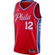 Men's Philadelphia 76ers Tobias Harris #12 Jordan Red 2020/21 Swingman Jersey - Statement Edition