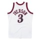 Men's Philadelphia 76ers Allen Iverson #3 Throwback Mitchell & Ness White 1997-98 Hardwood Classics Jersey