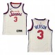 Men's Philadelphia 76ers Allen Iverson #3 Nike White Hardwood Classics Finished Swingman Jersey