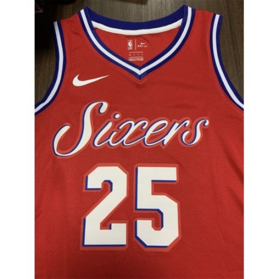 Men's Philadelphia 76ers Ben Simmons #25 Red Swingman Jersey - Statement Edition