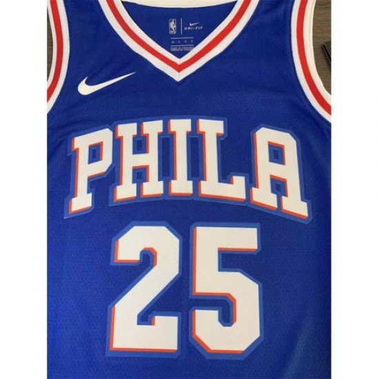 Men's Philadelphia 76ers Ben Simmons #25 Blue Swingman Jersey - Icon Edition