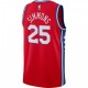 Men's Philadelphia 76ers Ben Simmons #25 Jordan Red 2020/21 Swingman Jersey-Statement Edition