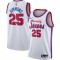 Men's Philadelphia 76ers Ben Simmons #25 White Hardwood Classics Finished Swingman Jersey