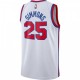 Men's Philadelphia 76ers Ben Simmons #25 White Hardwood Classics Finished Swingman Jersey