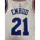 Men's Philadelphia 76ers Joel Embiid #21 White Swingman Jersey - City Edition