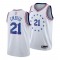 Men's Philadelphia 76ers Joel Embiid #21 White Swingman Jersey - City Edition