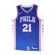 Men's Philadelphia 76ers Joel Embiid #21 Bule Swingman Jersey - Icon Edition