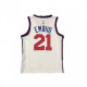 Men's Philadelphia 76ers Joel Embiid #21 White Hardwood Classics Finished Swingman Jersey