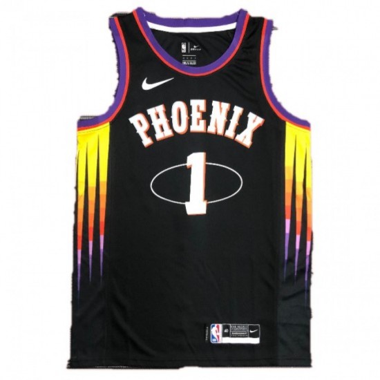 Men's Phoenix Suns Devin Booker #1 Nike Black 2021/22 Swingman NBA Jersey-Mixtape Edition