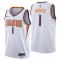 Men's Phoenix Suns Devin Booker #1 Nike White 2019/20 Swingman Jersey - Association Edition