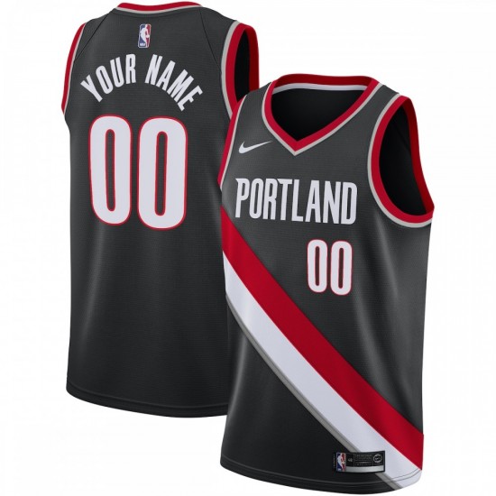 Portland Trail Blazers Nike Swingman Custom Jersey Black - Icon Edition