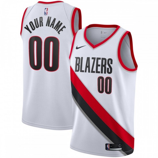 Portland Trail Blazers Nike 2020/21 Swingman Custom Jersey - Association Edition - White