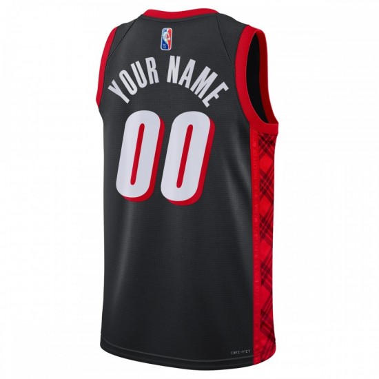 Portland Trail Blazers Nike 2021/22 Swingman Custom Jersey - City Edition - Black