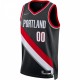 Portland Trail Blazers Nike 2021/22 Diamond Swingman Custom Jersey - Icon Edition - Black