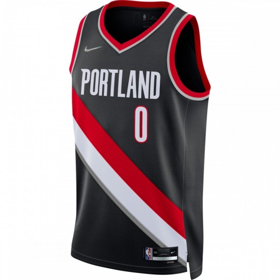 Damian Lillard Portland Trail Blazers Nike 2021/22 Diamond Swingman Jersey - Icon Edition - Black