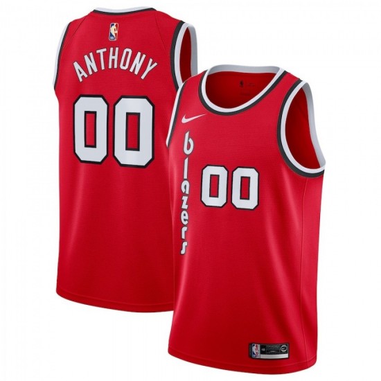 Men's Portland Trail Blazers Carmelo Anthony #00 Nike Red Swingman Jersey - Classic Edition