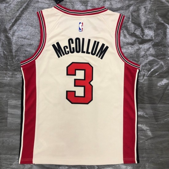 Men's Portland Trail Blazers C.J McCollum Nike Cream 2019/20 Finished Swingman Jersey - City Edition