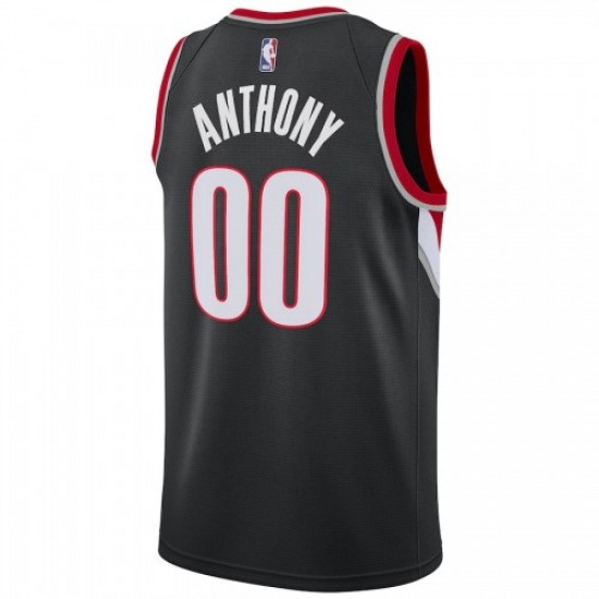 Men's Portland Trail Blazers Carmelo Anthony #00 Nike Black 2020/21 Swingman Jersey – Icon Edition