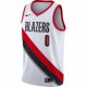 Men's Portland Trail Blazers Damian Lillard #0 Nike White Swingman Jersey - Association Edition