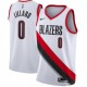 Men's Portland Trail Blazers Damian Lillard #0 Nike White Swingman Jersey - Association Edition