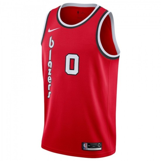 Men's Portland Trail Blazers Damian Lillard #0 Nike Red Swingman Jersey - Classic Edition