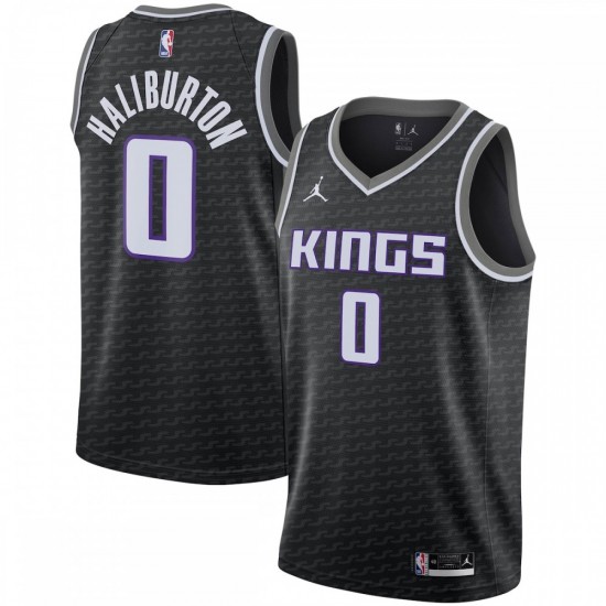 Tyrese Haliburton Sacramento Kings Jordan Brand 2020/21 Swingman Jersey - Statement Edition - Black