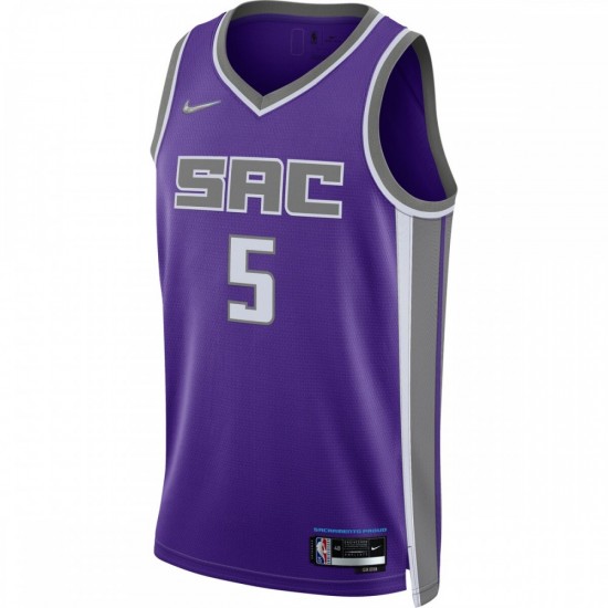 De'Aaron Fox Sacramento Kings Nike 2021/22 Diamond Swingman Jersey - Icon Edition - Purple