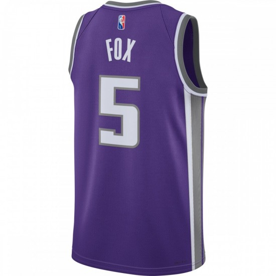 De'Aaron Fox Sacramento Kings Nike 2021/22 Diamond Swingman Jersey - Icon Edition - Purple