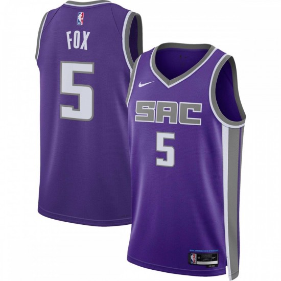 De'Aaron Fox Sacramento Kings Nike Unisex 2022/23 Swingman Jersey - Icon Edition - Purple