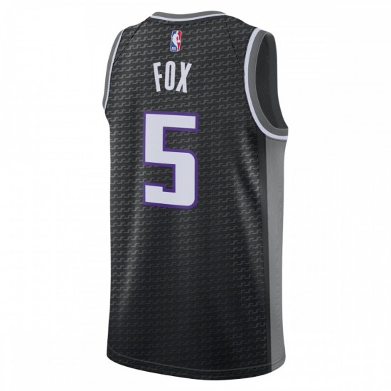 De'Aaron Fox Sacramento Kings Jordan Brand 2022/23 Statement Edition Swingman Jersey - Black