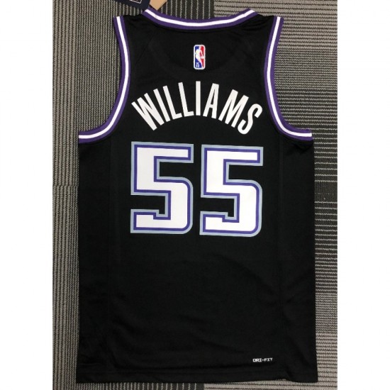 Men's Sacramento Kings Jason Williams #55 Nike Black 2021/22 Swingman NBA Jersey - City Edition