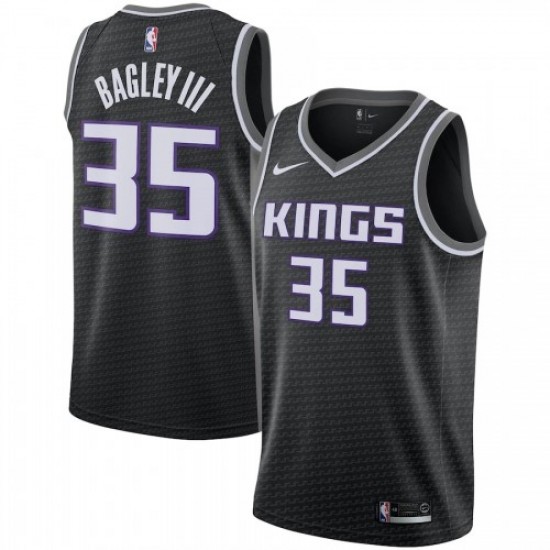 Men's Sacramento Kings Marvin Bagley III #35 Nike Black 2019/20 Swingman Jersey - Statement Edition